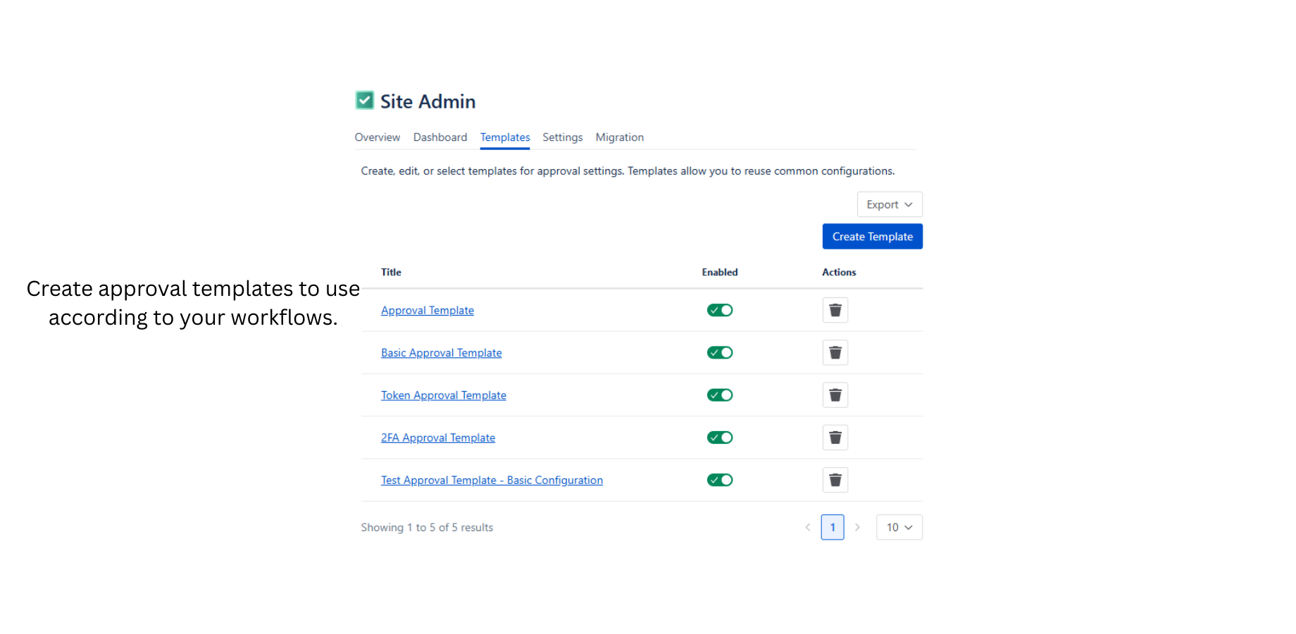 Approval Templates